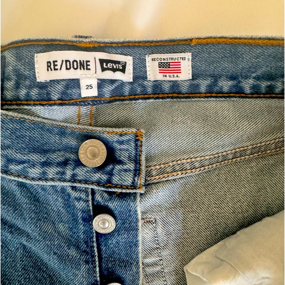Re/done 90s slouch one of a kind reworked jeans .